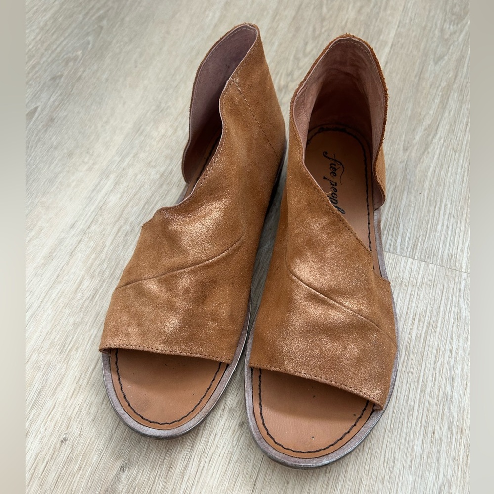 Free People Gold Sandals
